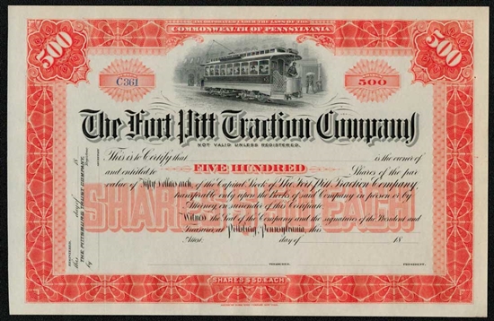 The Fort Pitt Tracton Company - 1800s Orange