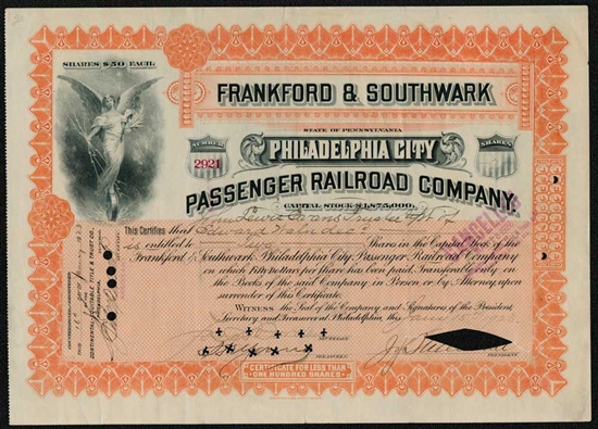 Frankford & Southwark Passenger Railroad Co - Orange