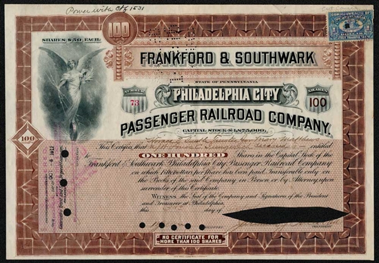 Frankford & Southwark Passenger Railroad Co - Brown