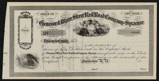 The Genesee & Water Street Railroad Company of Syracuse