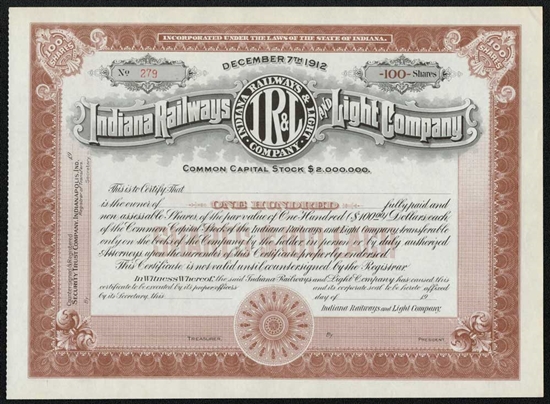 Indiana Railways and Light Company - Brown