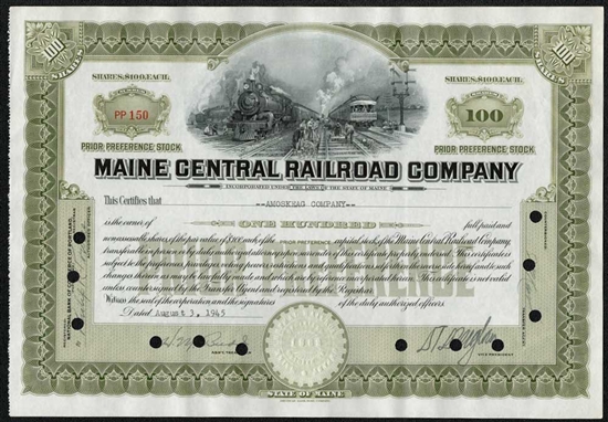 Maine Central Railroad - Prior Preferrence