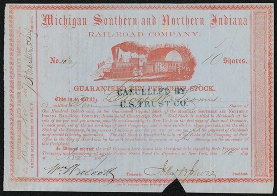 Michigan Southern and Northern Indiana Rail-Road Co - 1857