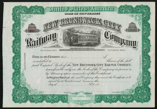 New Brunswick City Railway Company - 1890s