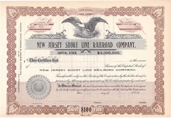 New Jersey Short Line Railroad Co - Unissued