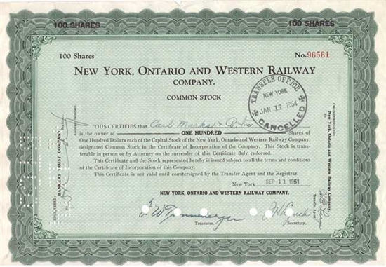 New York, Ontario and Western Railway