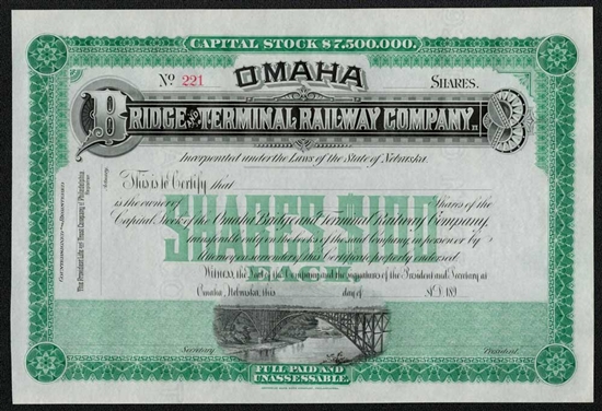Omaha Bridge & Terminal Railway Co - 1890s