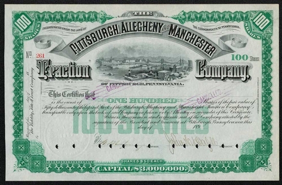 Pittsburgh, Allegheny and Manchester Traction Co - 1890s - Green