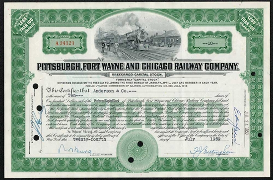 Pittsburgh, Fort Wayne and Chicago Railway Co - Green
