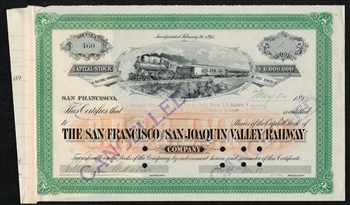 The San Francisco and San Joaquin Valley Railway - 1895