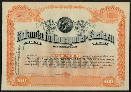 The St. Louis, Indianapolis and Eastern Railroad Co - 1890s