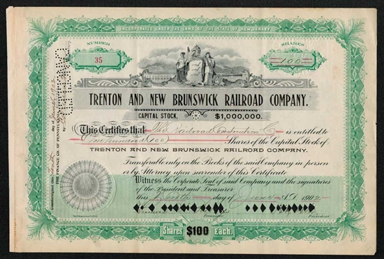 Trenton and New Brunswick Railroad Co - 1902