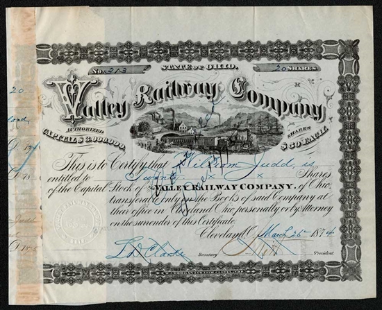 Valley Railway Company - 1874