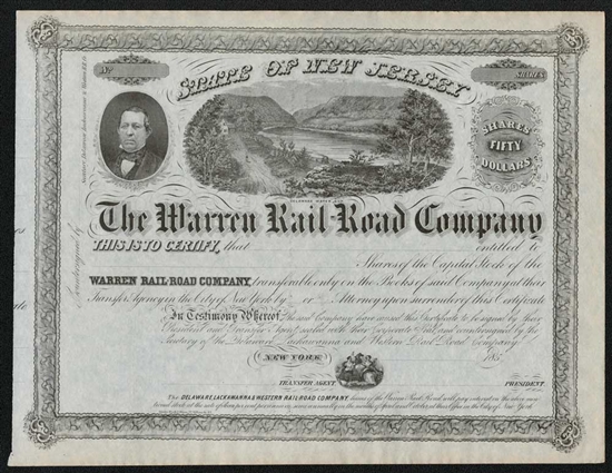 The Warren Rail-Road Company - 1850s