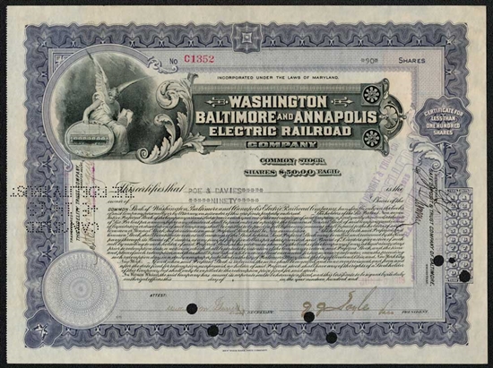 Washington, Baltimore and Annapolis Electric Railroad Co - 1918