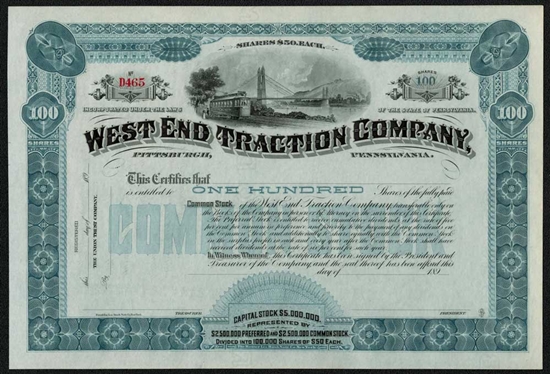 West End Traction Company - 1890s - Blue
