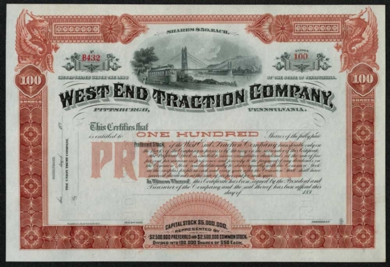 West End Traction Company - 1890s - Red