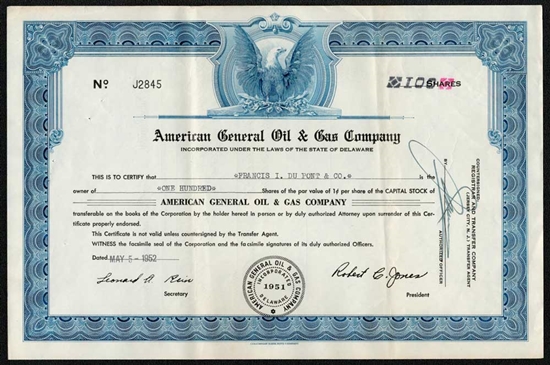 American General Oil & Gas Company - 1950s