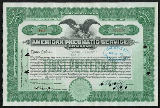 American Pneumatic Service Company - 1936
