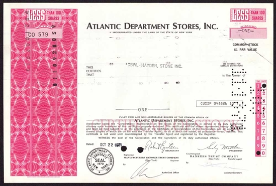 Atlantic Department Stores, Inc.