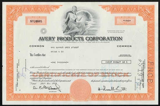 Avery Products Corporation - Orange