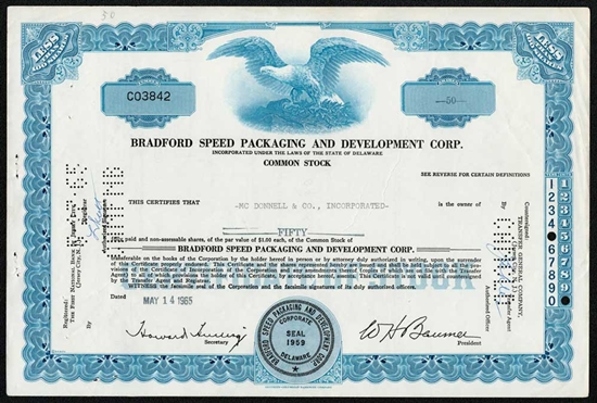 Bradford Speed Packaging and Development Corp - Blue