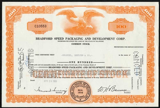 Bradford Speed Packaging and Development Corp -Orange