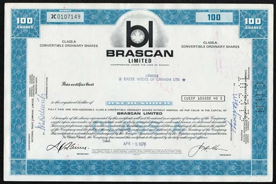 Brascan Limited - 100 Shares