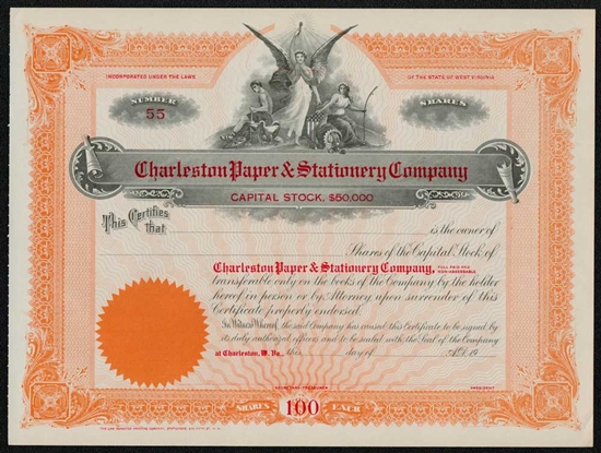 Charleston Paper & Stationary Co - Unissued