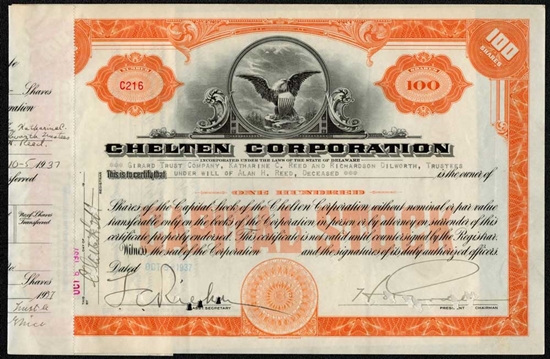Chelten Corporation - Orange - 1930s