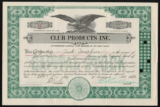 Club Products Inc - 1930s
