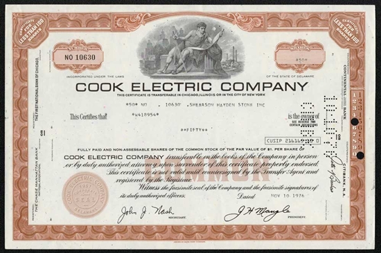 Cook Electric Company - Brown