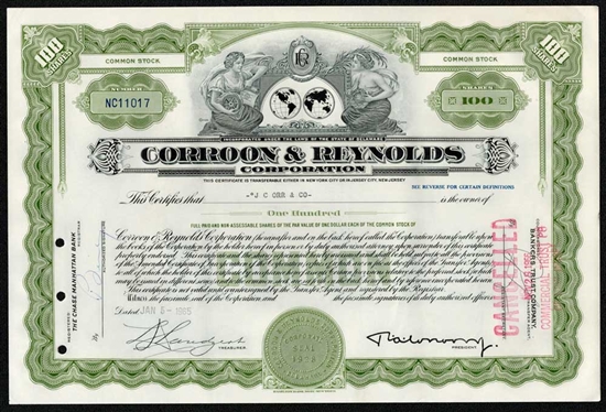 Corroon & Reynolds Corp - 1965