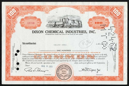 Dixon Chemical Industries Inc 100 sh