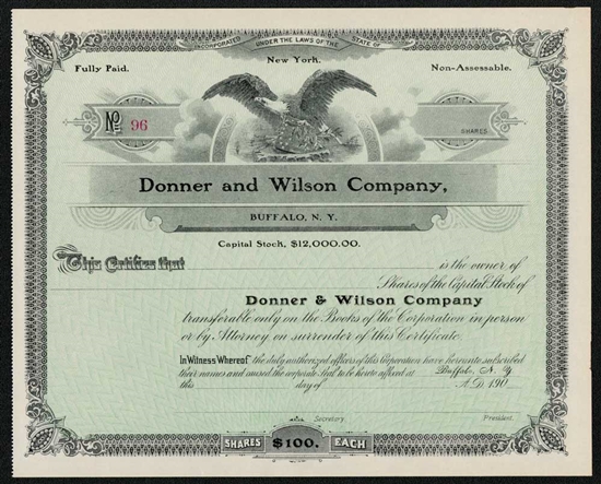 Donner and Wilson Company 1900s
