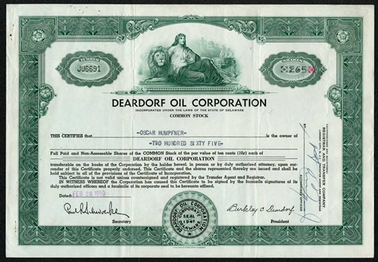 Deardorf Oil Corp - Green