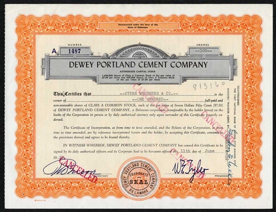 Dewey Portland Cement Co