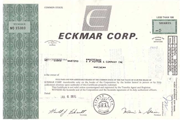 Eckmar Corp - EF Hutton