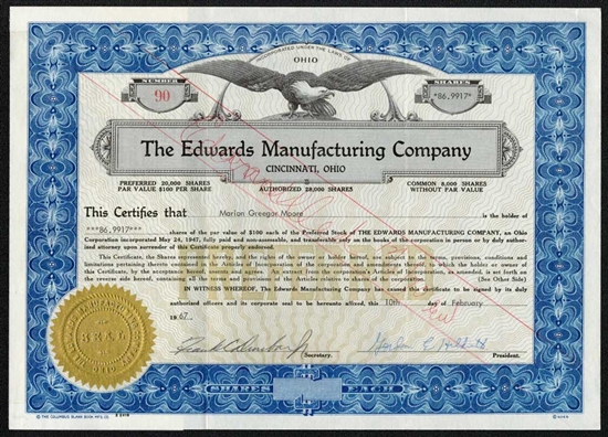 The Edwards Manufacturing Co - Blue