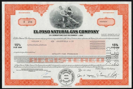 El Paso Natural Gas Company Bond