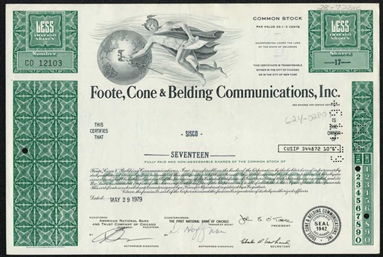Foote, Cone & Belding Communication, Inc. - Green
