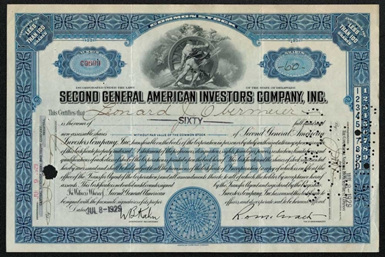 Second General American Investors CO - Blue