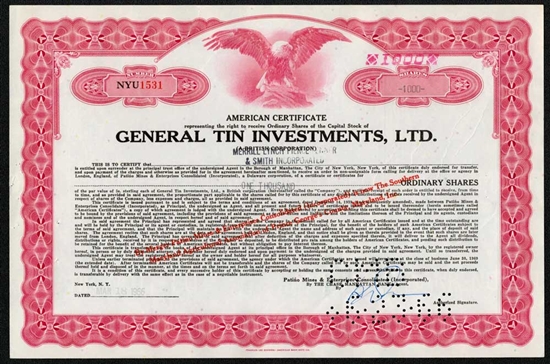 General TIN Investments, LTD - Red