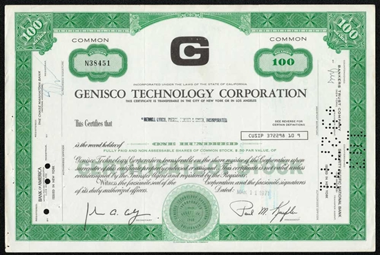 Genisco Technology Corporation - Green