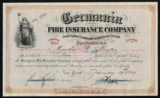 Germania Fire Insurance Company - Early 1900s