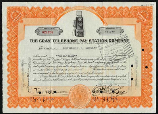 The Gray Telephone Pay Station Company - 1930s