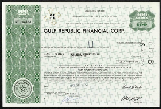 Gulf Republic Financial Corp