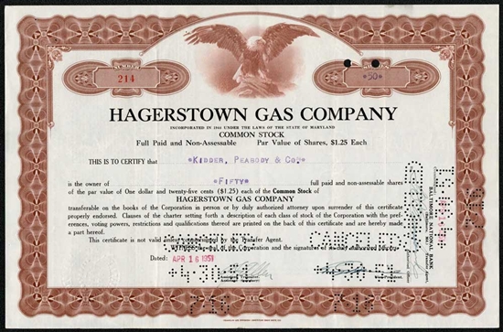 Hagerstown Gas Company - Unissued