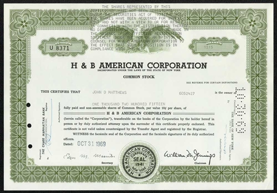 H & B American Corporation - Green