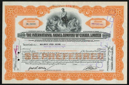 The International Nickel Company of Canada, Limited - 1933